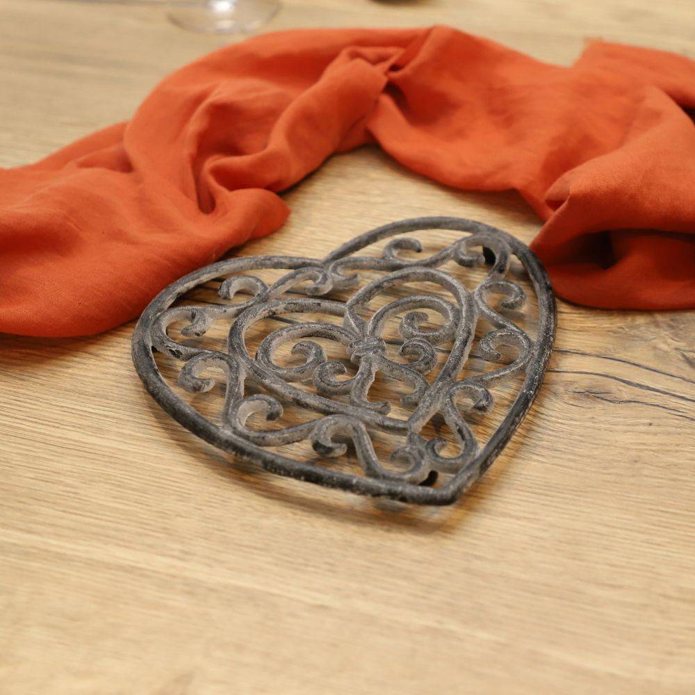 Dessous de plat en fonte gris 17 x 18 cm Chemin de campagne - Image 3