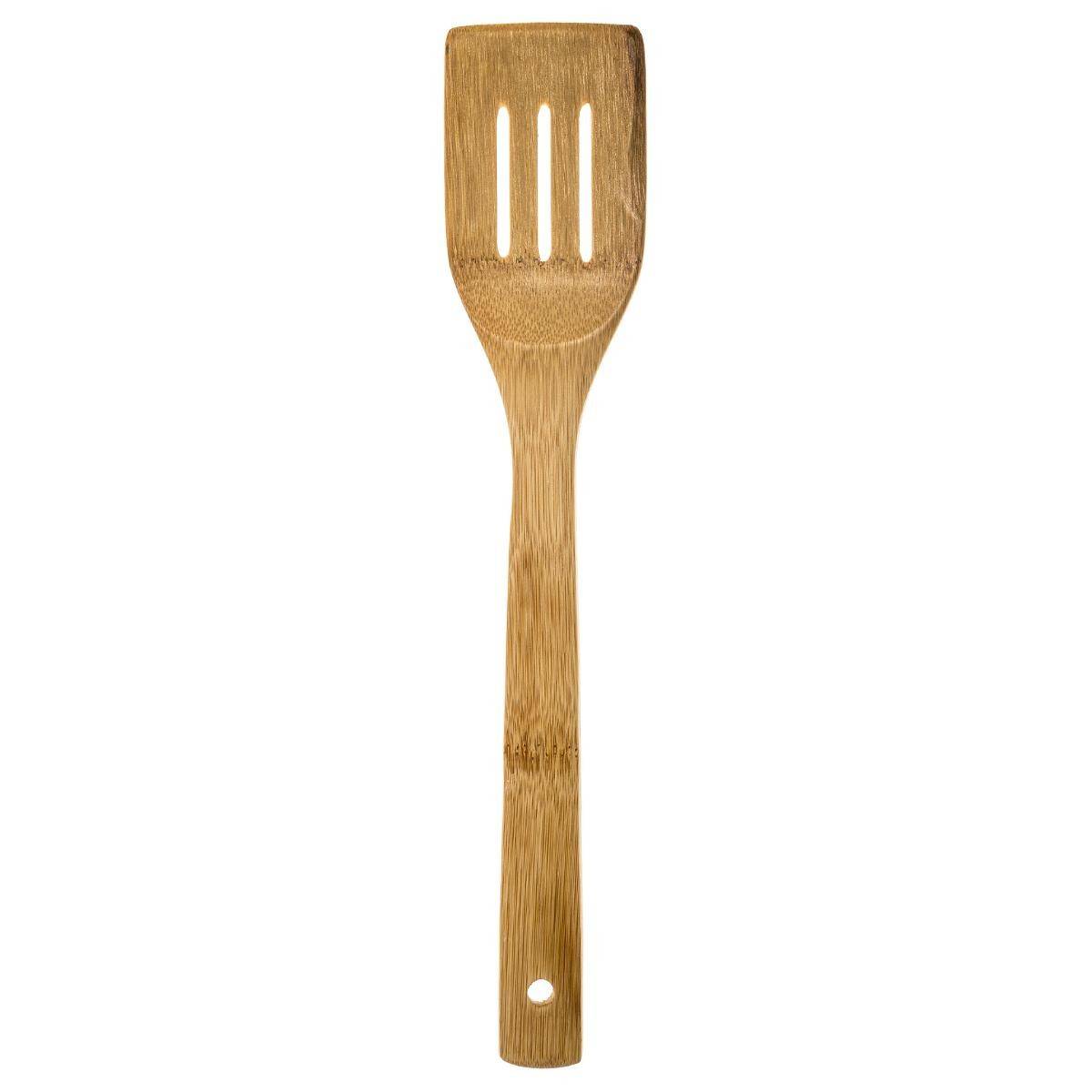 Lot de 4 Ustensiles & Pot de Cuisine "Bambou" Naturel - Image 3