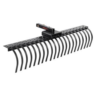 Vevor - VEVOR Rateau paysager remorque, 1524 mm, 21 dents acier. Pour tracteur, feuilles, aiguilles pin.