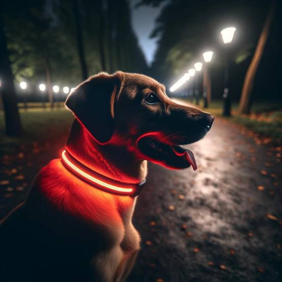 Petsation - Collier Lumineux pour Chien - Rechargeable par USB - Nylon renforcé - Haute Qualité, Stabilité & Sécurité (rouge L) - Petsation - Image 2