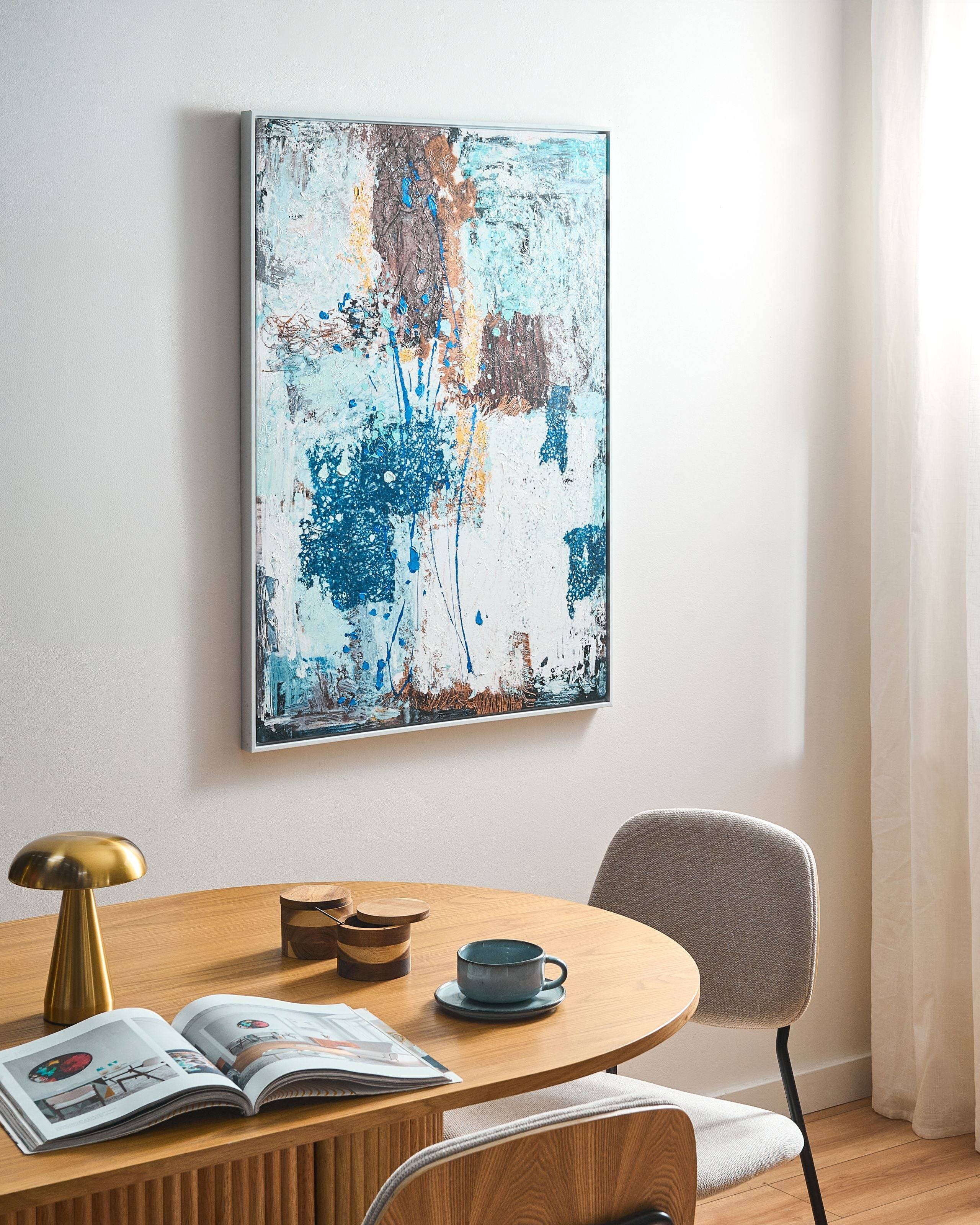 Beliani - Imprimé mural encadré Matière synthétique Bleu OMAGH - 72x4x103- Beliani - Image 1