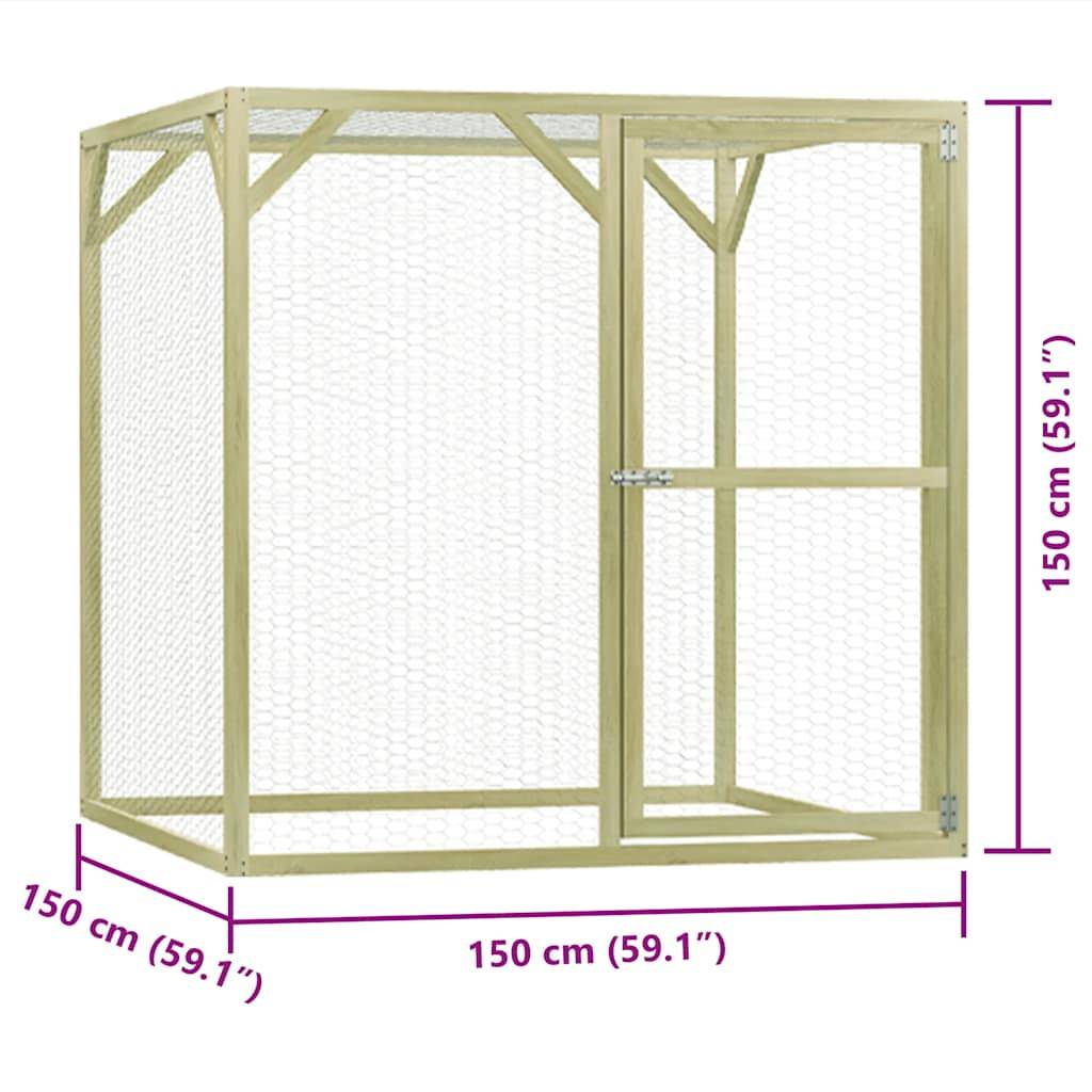 Vidaxl - Poulailler 1,5x1,5x1,5 m Pinède imprégnée vidaXL 278403 - Image 3