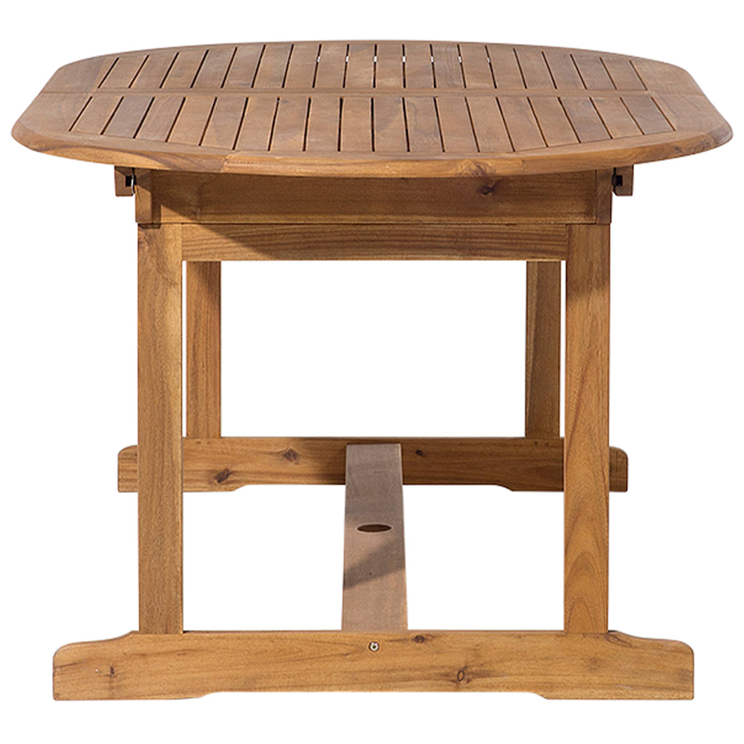 Beliani - Ensemble de Jardin 8 Chaises Pliables en Bois avec Coussins d'Assise Beige-Gris Beliani - Image 7