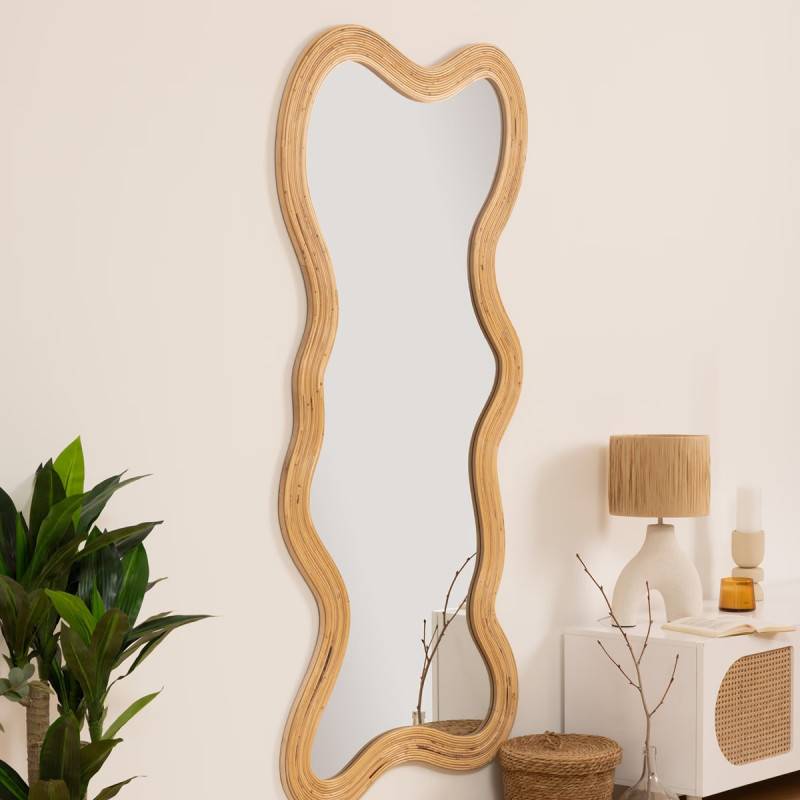 Miroir organique 180 x 87 cm rotin Maggie Atmosphera - Image 2