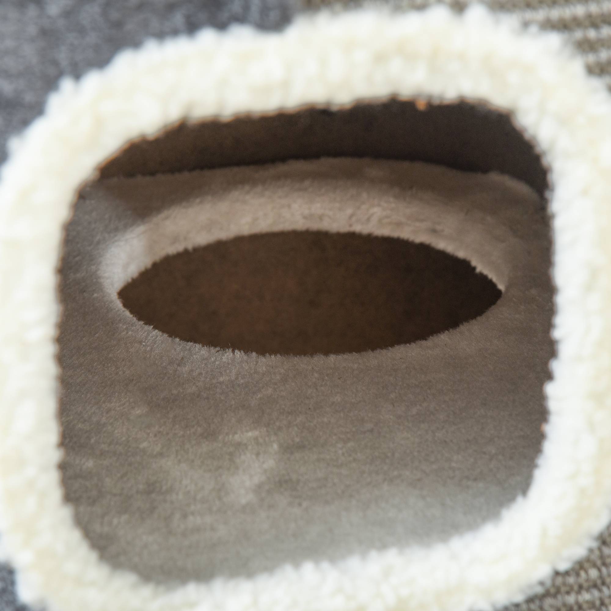Sans Marque - Tonneau 74 cm, 3 étages, coussin, bord peluche, cabane, petit chat, Gris+Blanc - Image 10