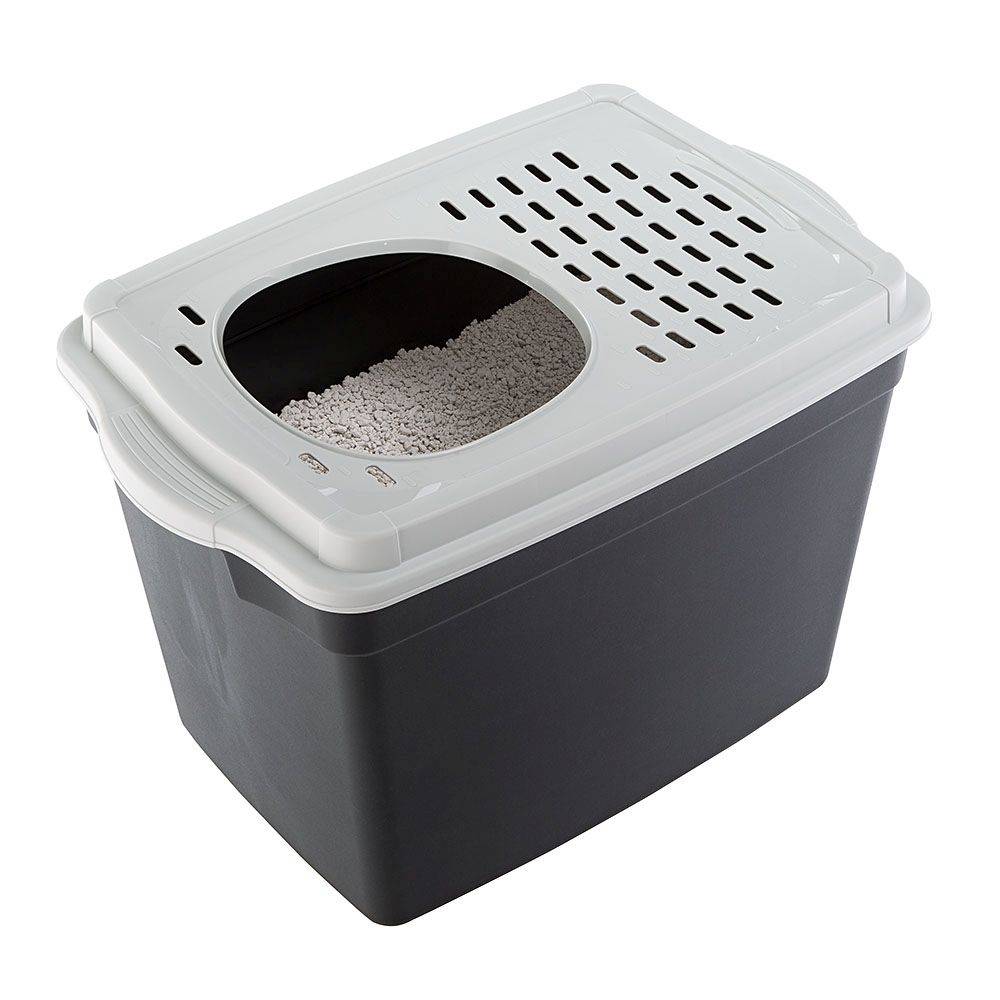 Ferplast - Ferplast Bac à Litière pour Chat, Toilettes Couvertes pour Chat, avec Entrée Supérieure, Couvercle Perforé, 38,8 x 57,5 xh 39 cm, Grand Bac à Litière - Image 4