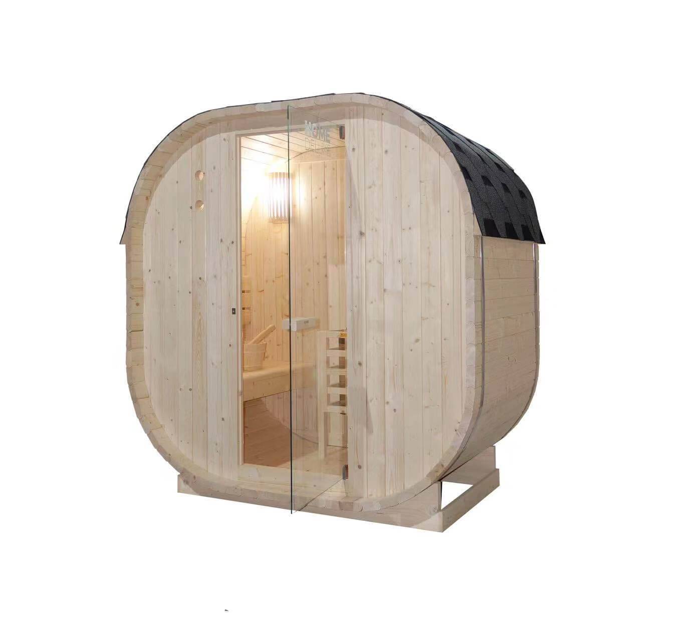 Sauna extérieur HOME DELUXE CUBE M - 184 x 120 cm pour 2 personnes - Image 4