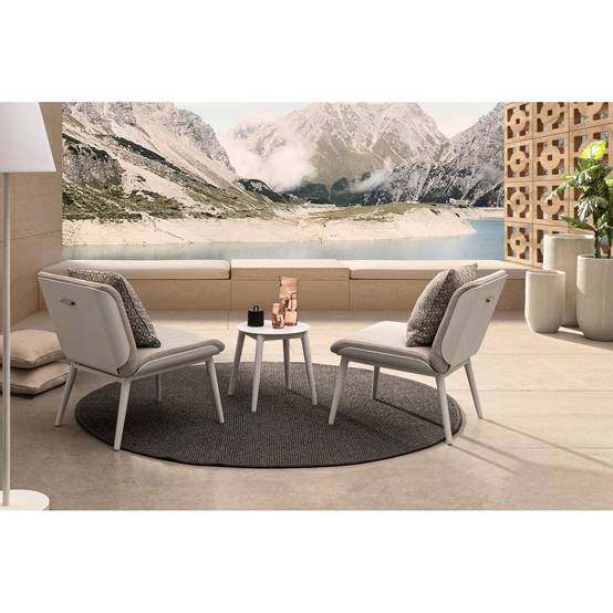 Autre - Salon de jardin en aluminium et coussins toile (set de 3) - ST VALERY - Image 2