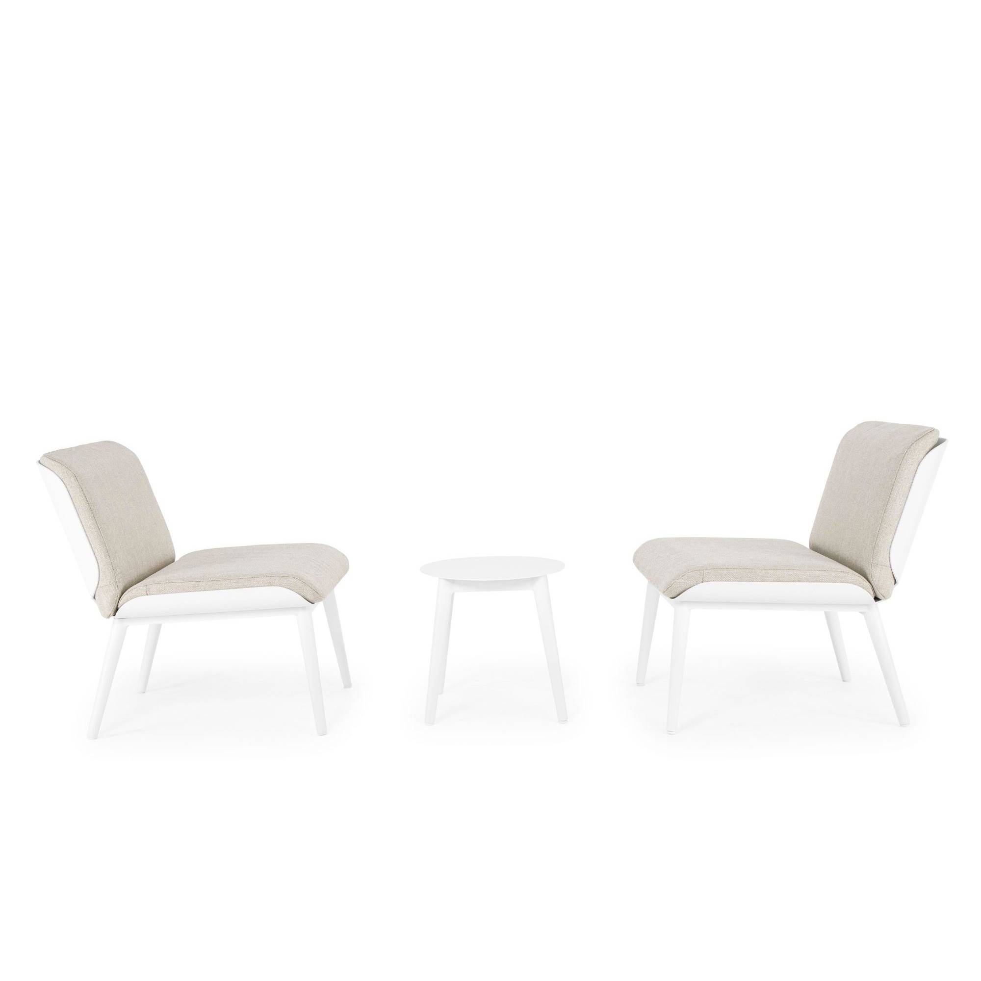 Autre - Salon de jardin en aluminium et coussins toile (set de 3) - ST VALERY - Image 4