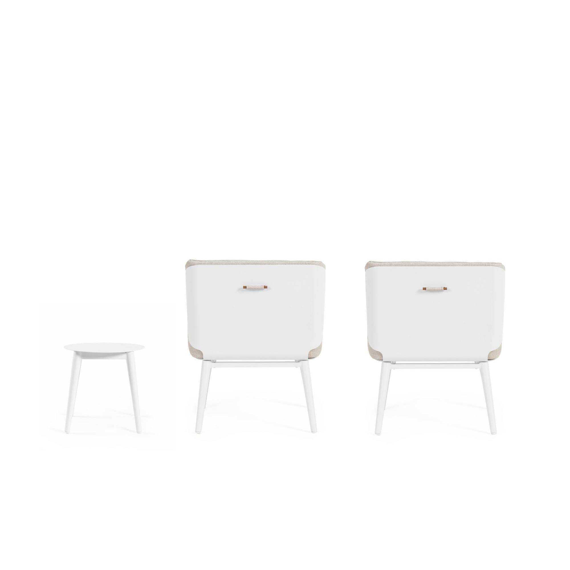 Autre - Salon de jardin en aluminium et coussins toile (set de 3) - ST VALERY - Image 8