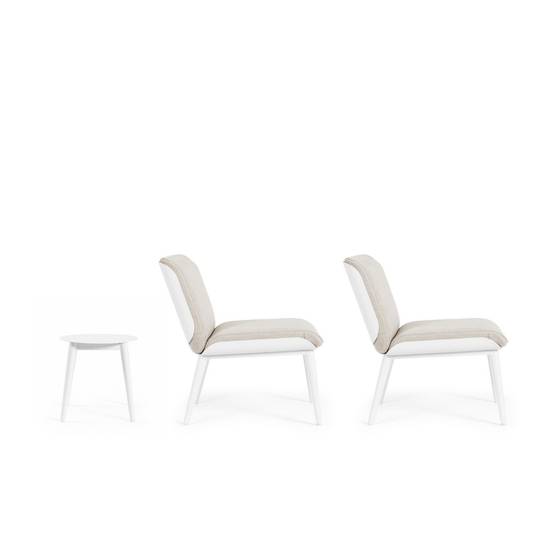 Autre - Salon de jardin en aluminium et coussins toile (set de 3) - ST VALERY - Image 7
