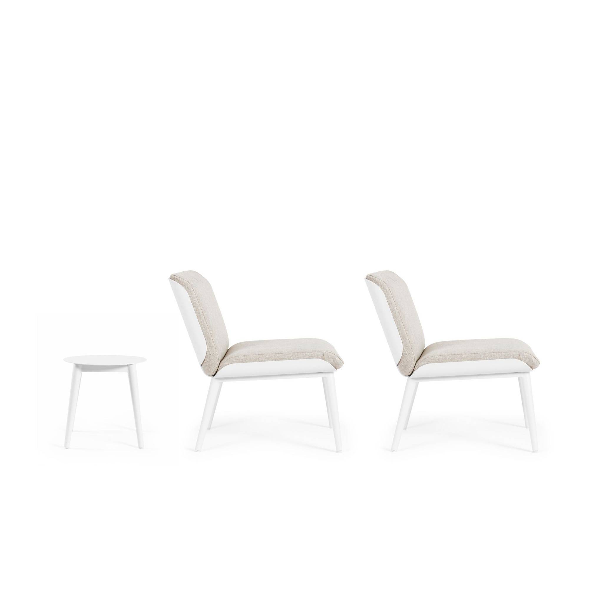 Autre - Salon de jardin en aluminium et coussins toile (set de 3) - ST VALERY - Image 7