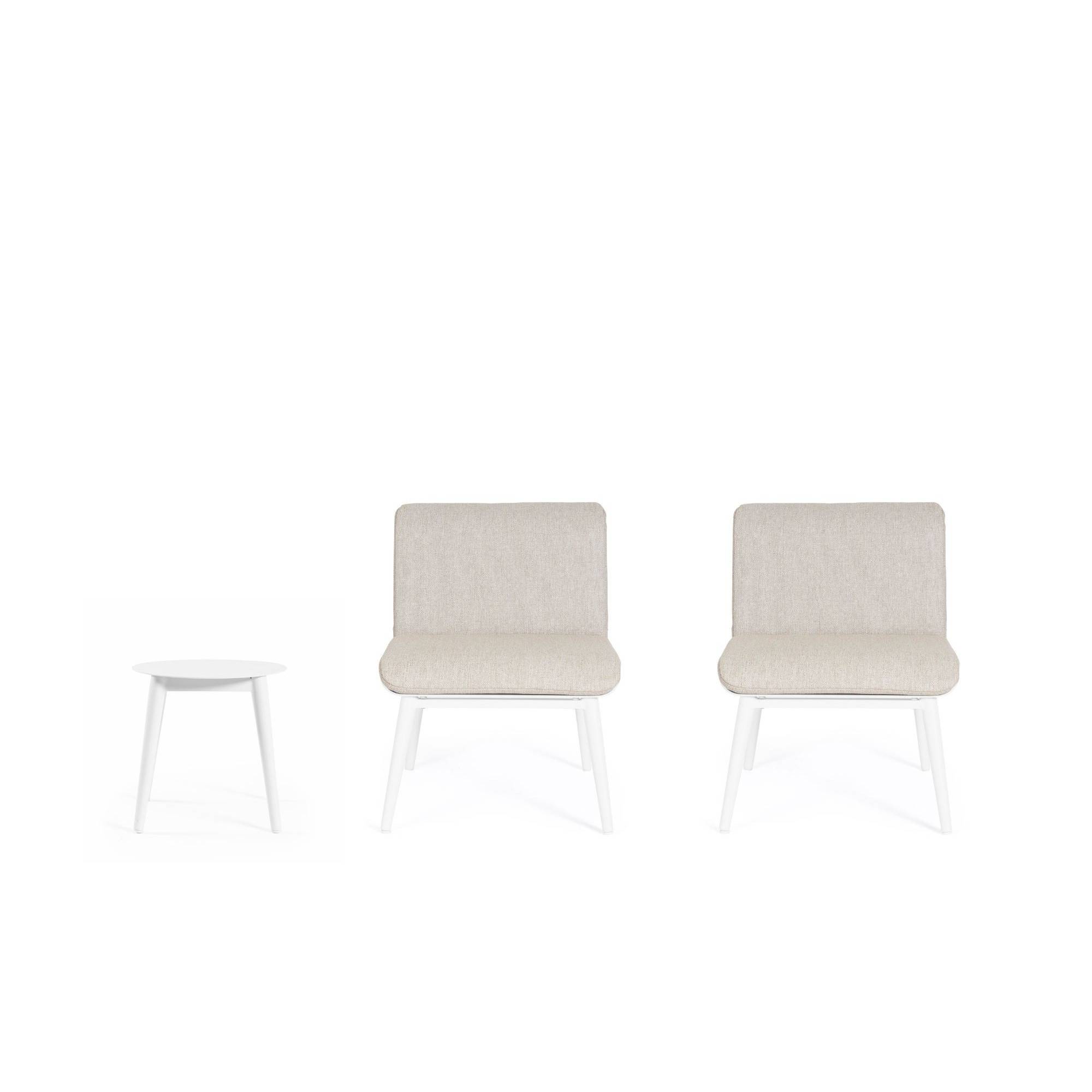 Autre - Salon de jardin en aluminium et coussins toile (set de 3) - ST VALERY - Image 6