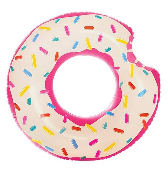 Intex - Bouée donut croqué - D 94 cm x H 23 cm - Rose - Image 1