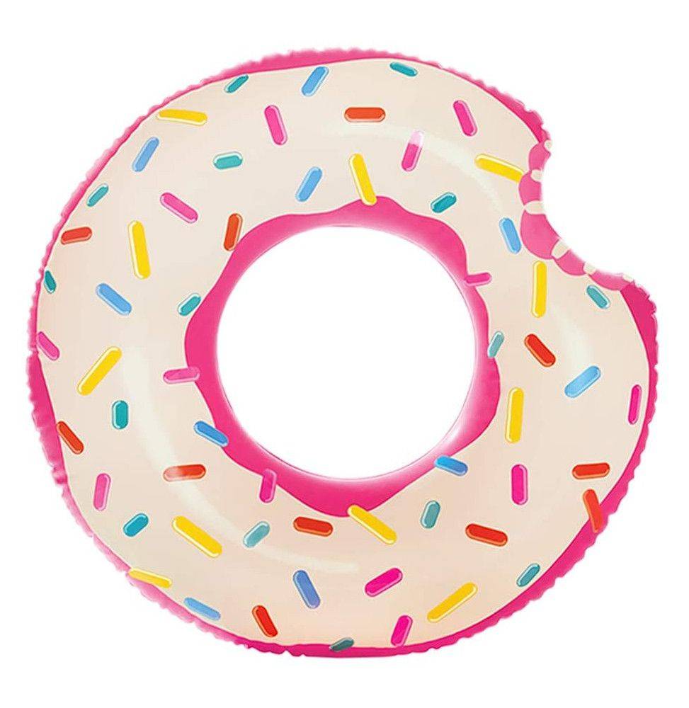 Intex - Bouée donut croqué - D 94 cm x H 23 cm - Rose - Image 1