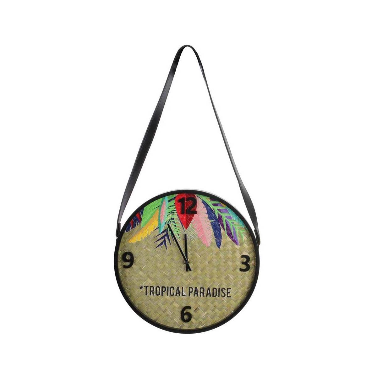 The Home Deco Factory - Horloge Tropical Paradise Exotique 30 cm - Image 1
