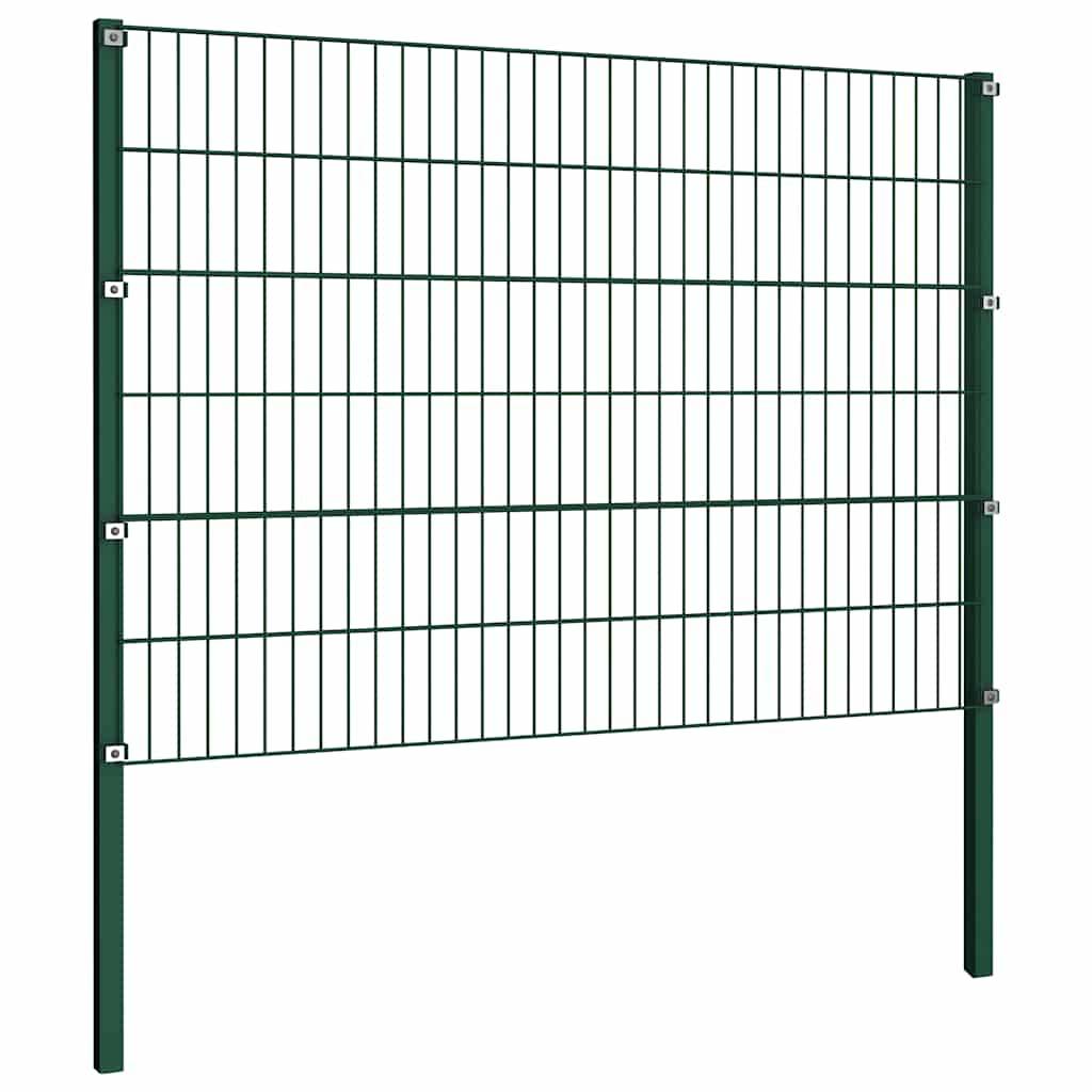 Grillage Rigide Fer Jardin Protection Robuste 3 Panneaux 170x120cm Vert Mousse - ComfortXL Outdoor Living - Image 2