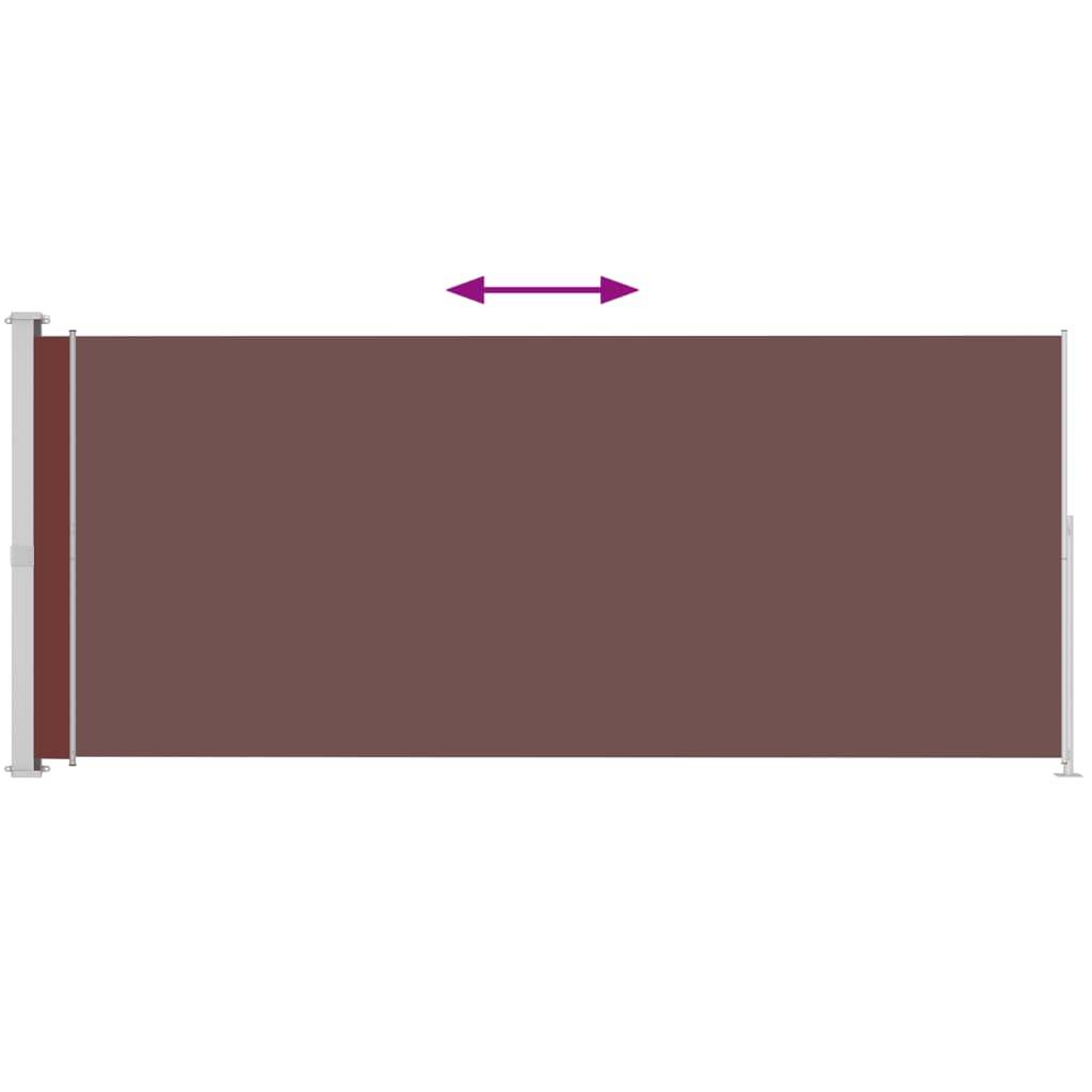 Store Banne - Auvent latéral rétractable de patio 200x500 cm Marron - MEUBLE PRO - Image 5