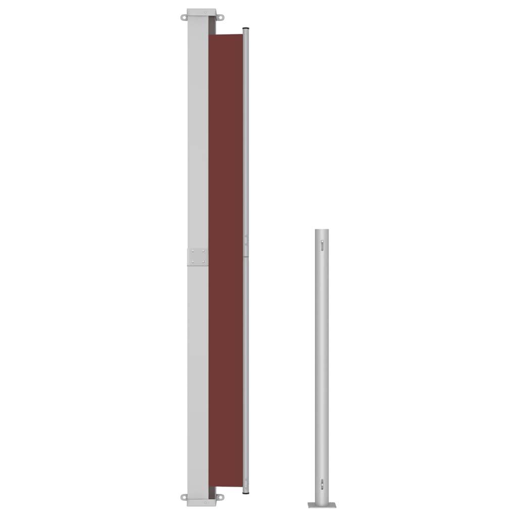 Store Banne - Auvent latéral rétractable de patio 200x500 cm Marron - MEUBLE PRO - Image 4