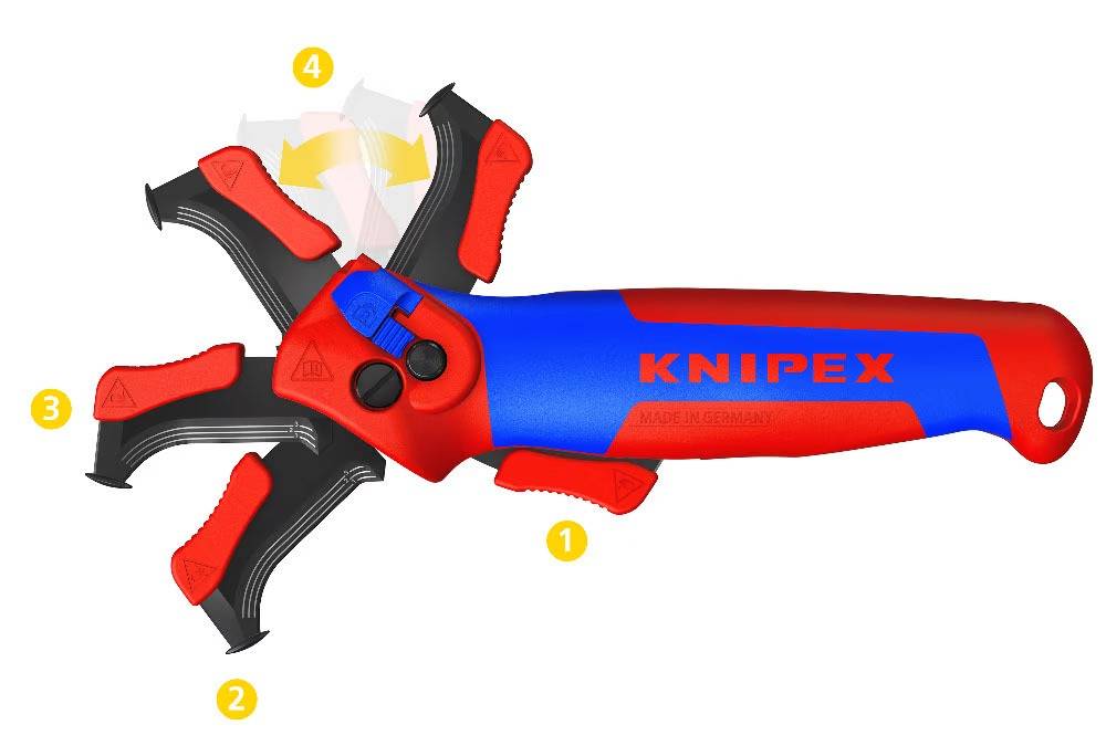 Knipex - Couteau de dénudage à levier d'entrainement - KNIPEX - 16 50 145 SB - Image 3