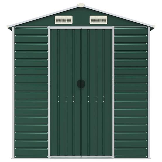 Abri de jardin acier galvanisé vert 191 x 130 x 198 cm - PANGIVO - Image 4