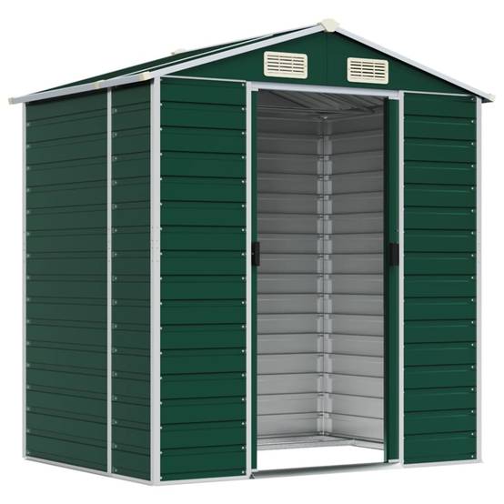 Abri de jardin acier galvanisé vert 191 x 130 x 198 cm - PANGIVO - Image 3