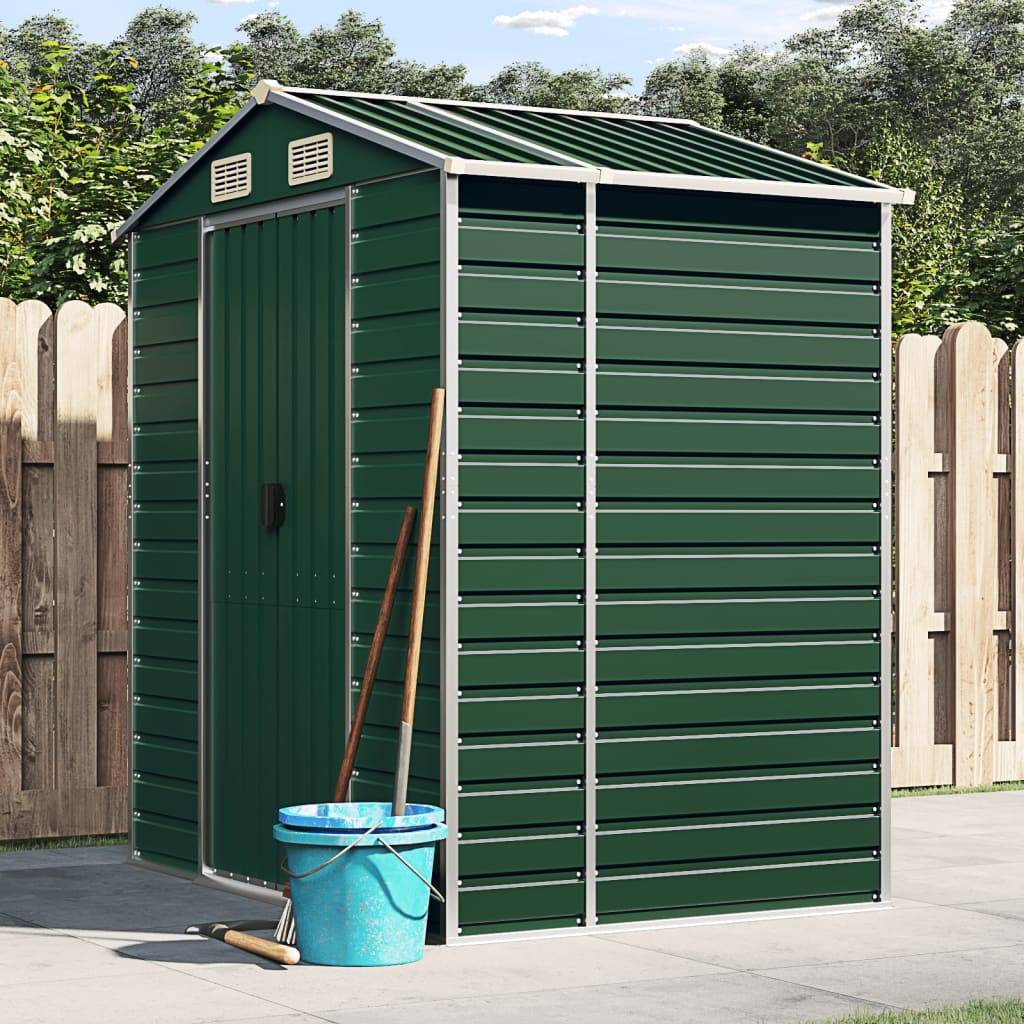 Abri de jardin acier galvanisé vert 191 x 130 x 198 cm - PANGIVO - Image 1