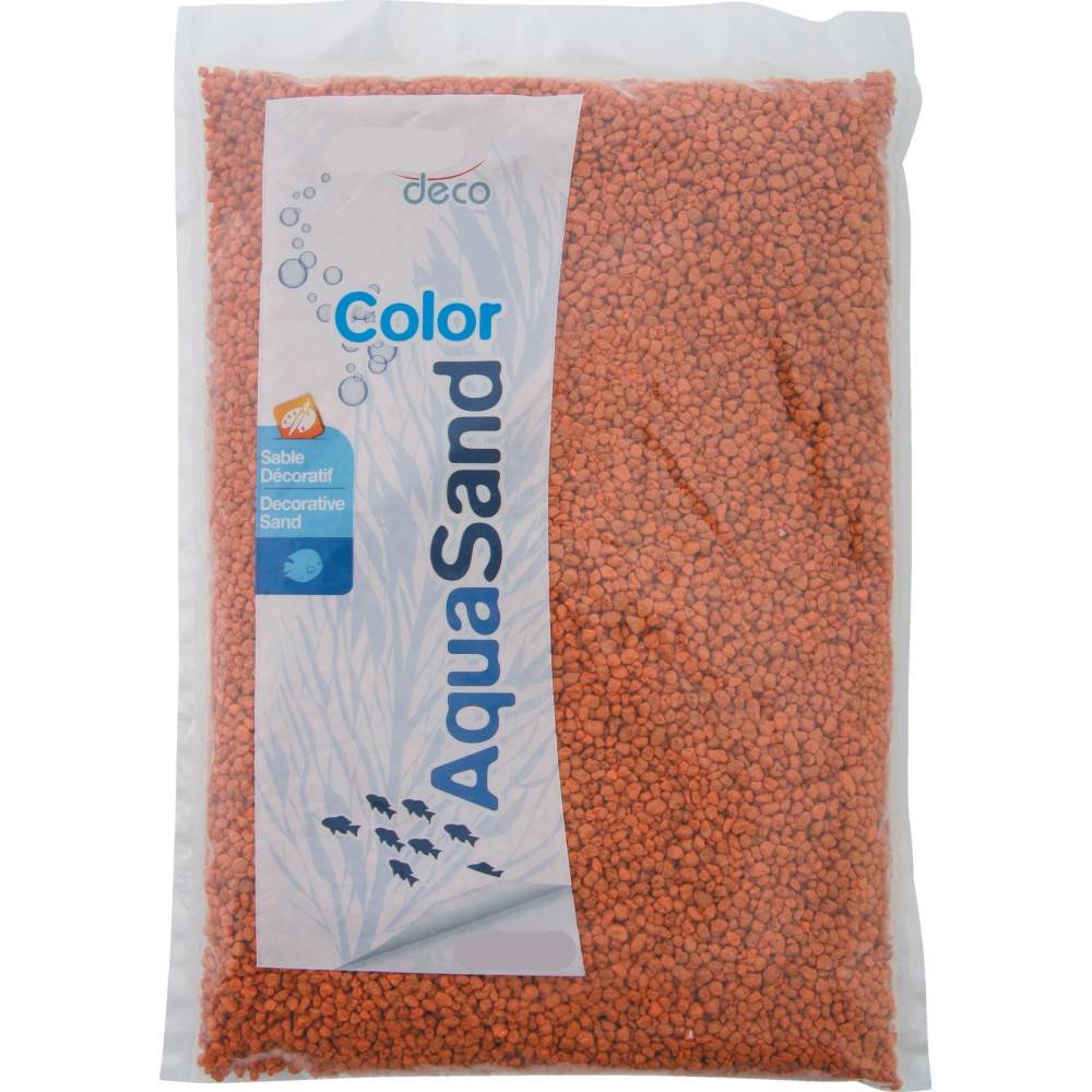 animallparadise - Sable décoratif 2-3 mm aqua Sand orange savane 1kg pour aquarium. - Image 1