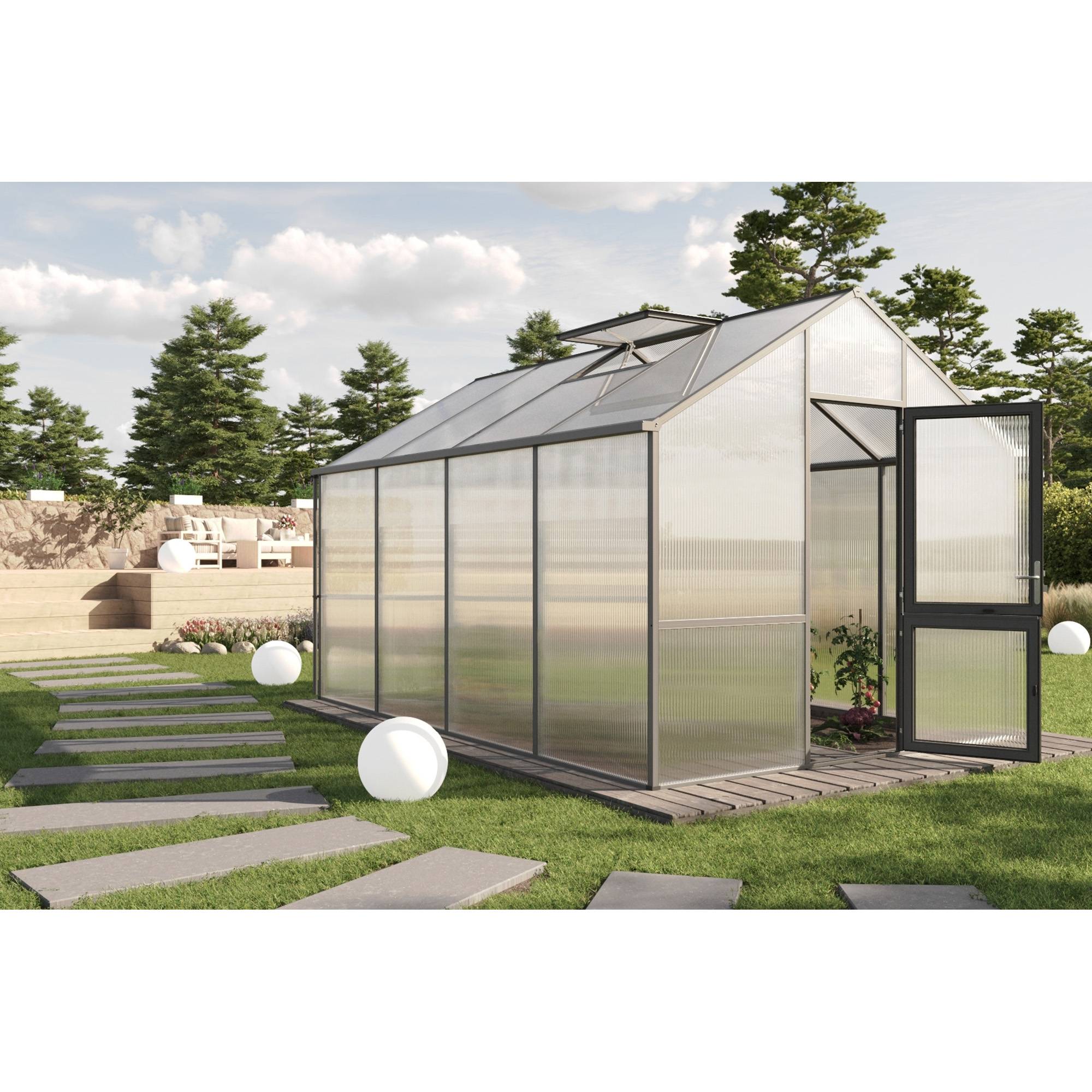 Serre de jardin 12,74m² KGT Dahlie IV, Anthracite - Image 2