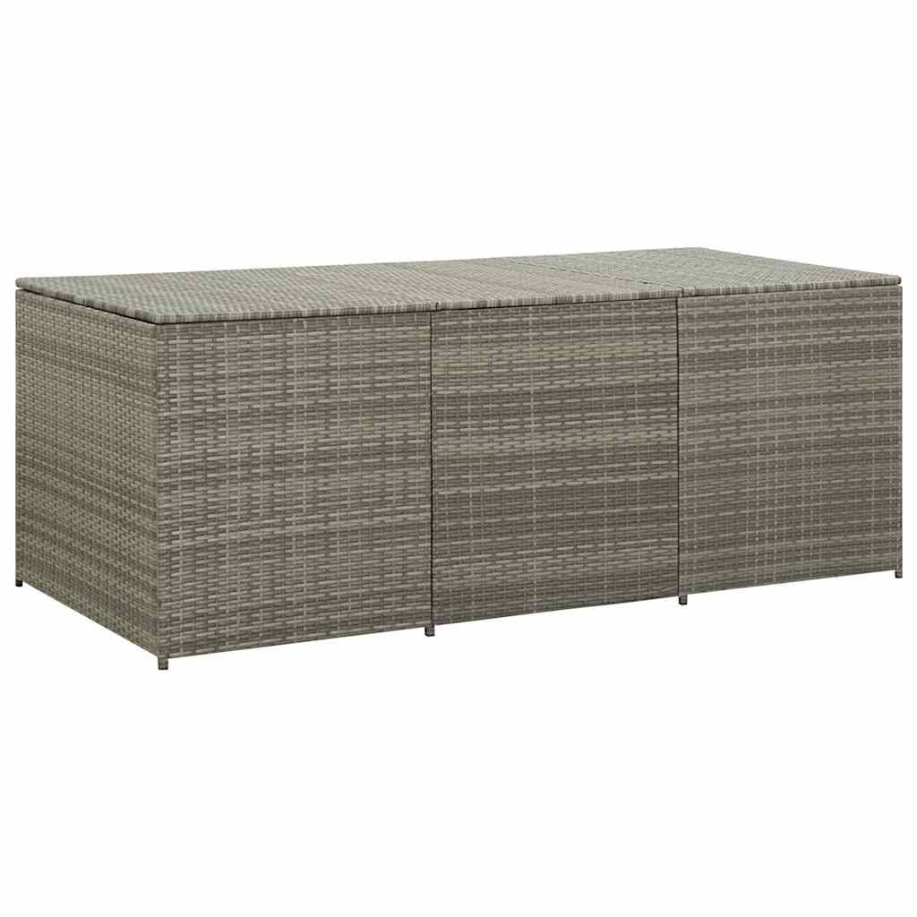 Coffre de rangement - Boîte de rangement extérieure - Coffre de jardin résine tressée 180x90x70 cm gris MP185 - Image 1