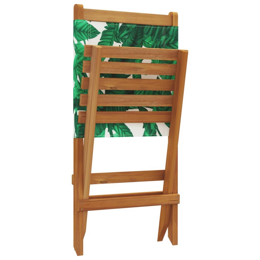 ComfortXL - Set 8 Fauteuils Bas Pliants Acacia Massif Tissu Vert Terrasse Été – ComfortXL Outdoor Living - Image 8