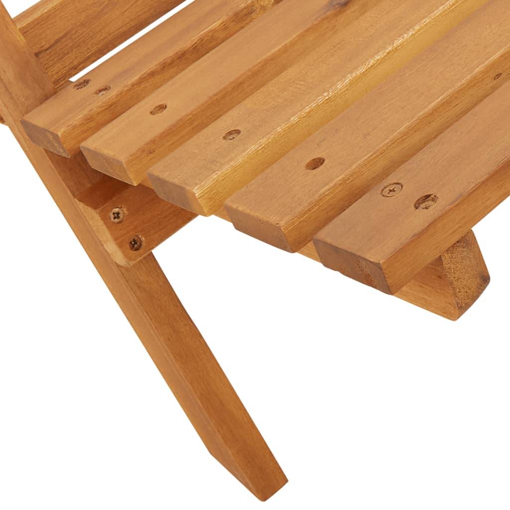 ComfortXL - Set 8 Fauteuils Bas Pliants Acacia Massif Tissu Vert Terrasse Été – ComfortXL Outdoor Living - Image 9