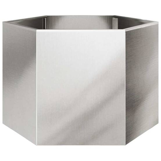 Jardinière acier inoxydable argent 69 x 60 x 45 cm - PANGIVO - Image 6