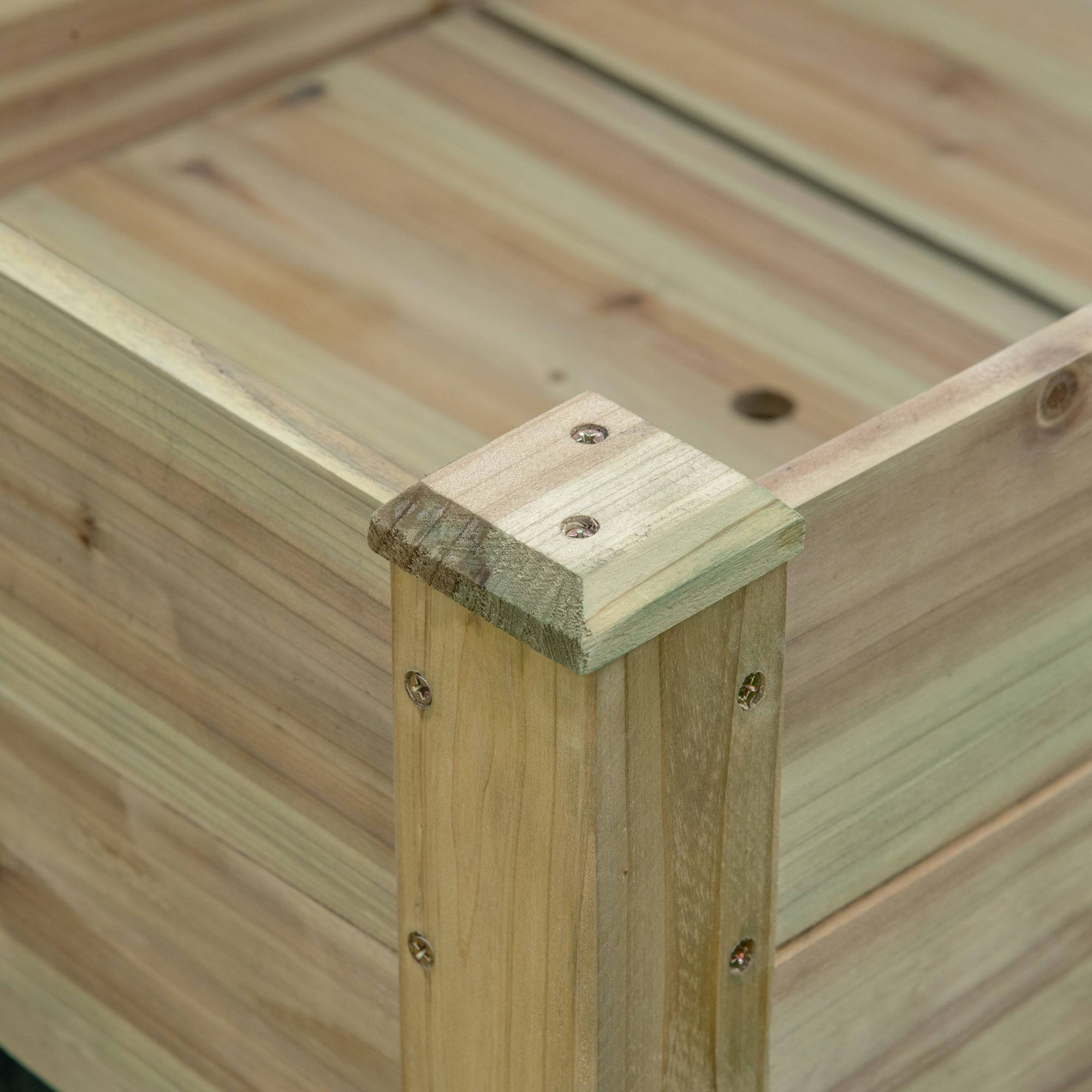 Jardinière surélevée avec Étagère de Rangement en Bois, Carré Potager sur Pied surélevé, 113 x 56 x 84 cm, vert - Image 10