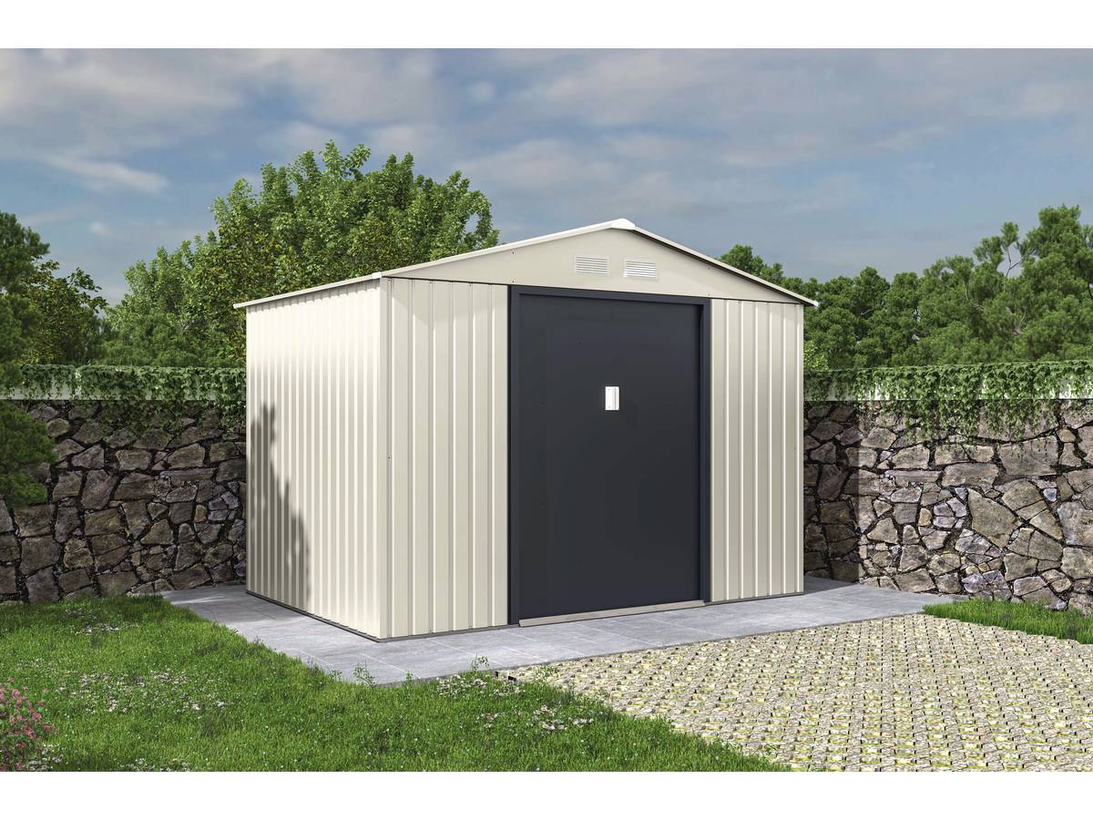 Abri De Jardin Métal "nebraska" - 5,29 M2 (4,83 M2 Au Sol) - Beige -habitat Et Jardin - Image 2
