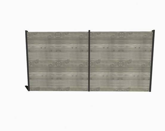 Sans Marque - Kit Clôture Bois Massif / 20m De Longueur/Pin Sylvestre Traité Autoclave Gris/ Hauteur : 1,82m/2m Entre Poteaux / Abri Français - Image 2