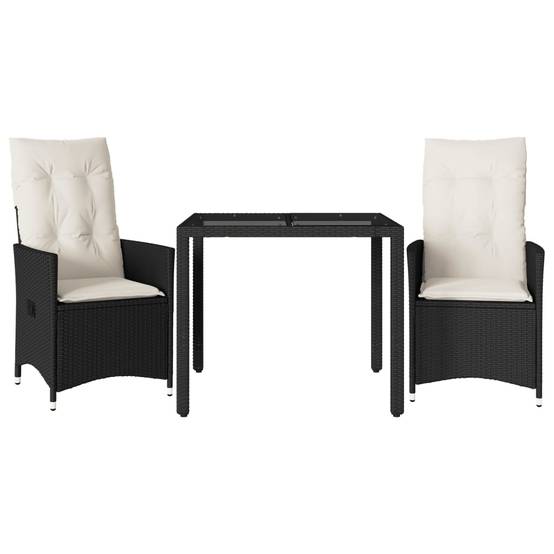 ComfortXL - Salon de Jardin 2 Personnes avec Fauteuils Inclinables et Table Carrée en Verre Noir – ComfortXL Outdoor Living - Image 2