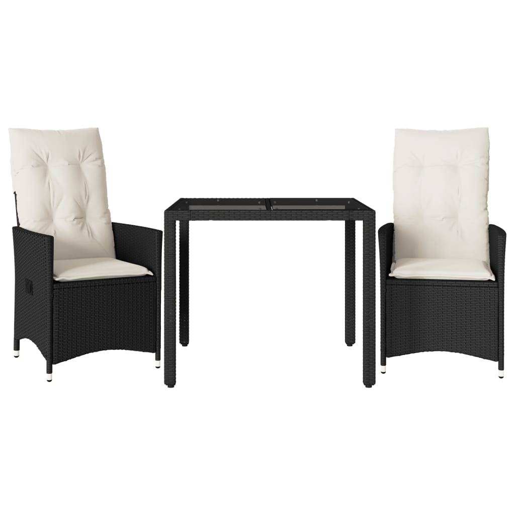 ComfortXL - Salon de Jardin 2 Personnes avec Fauteuils Inclinables et Table Carrée en Verre Noir – ComfortXL Outdoor Living - Image 2