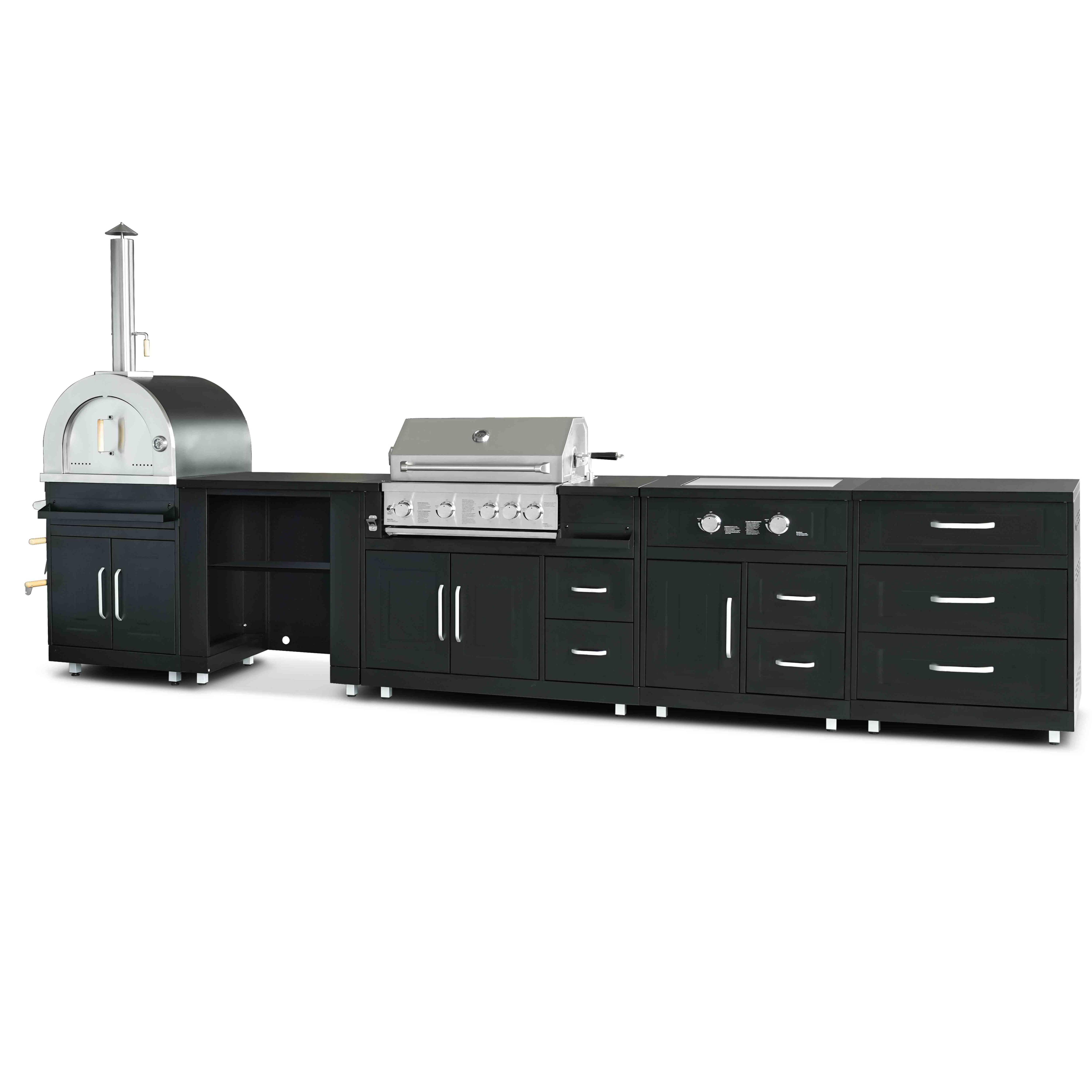 Oviala - Cuisine d'extérieur, 5 éléments et 3 modules de cuisson Memphis - Oviala - Image 2