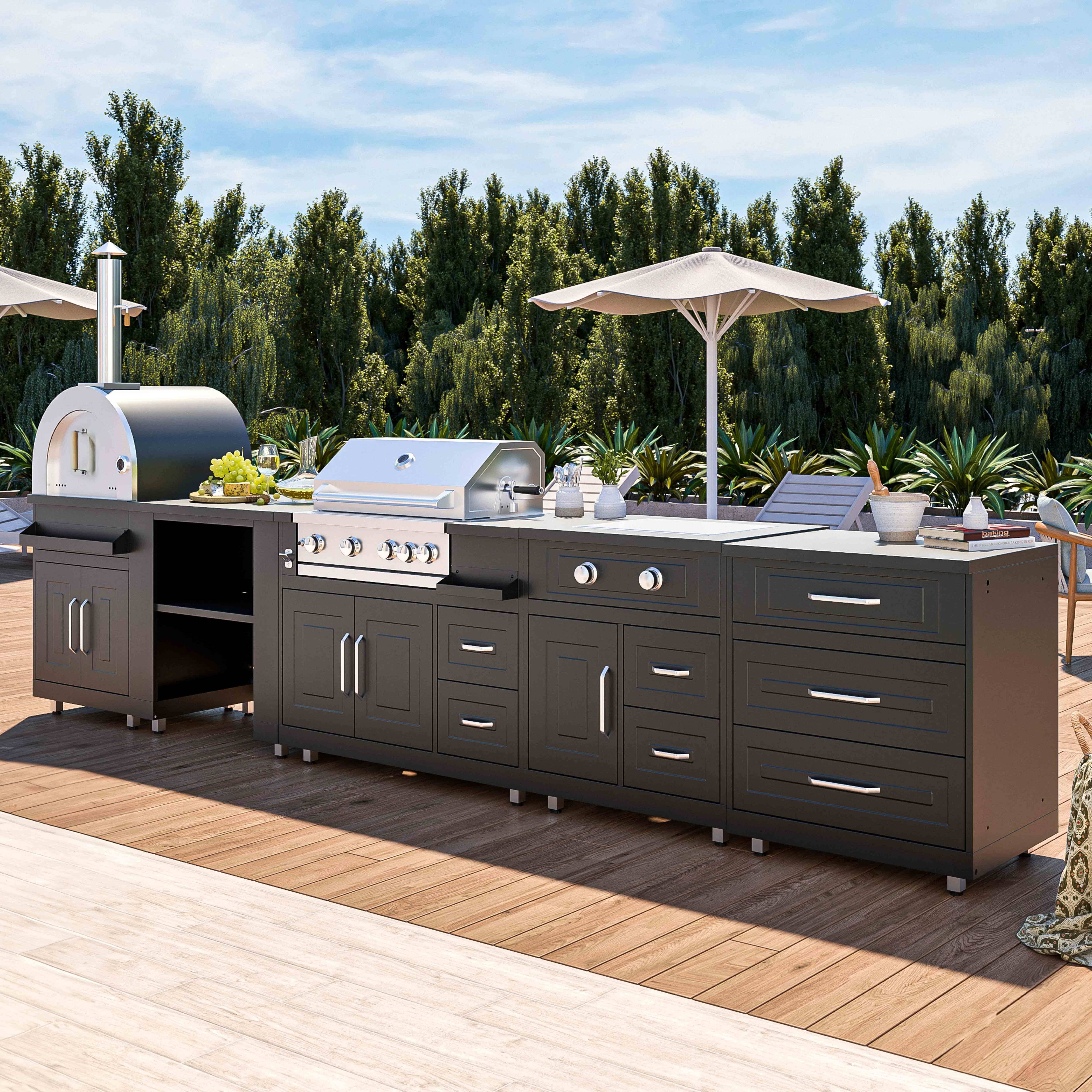 Oviala - Cuisine d'extérieur, 5 éléments et 3 modules de cuisson Memphis - Oviala - Image 1