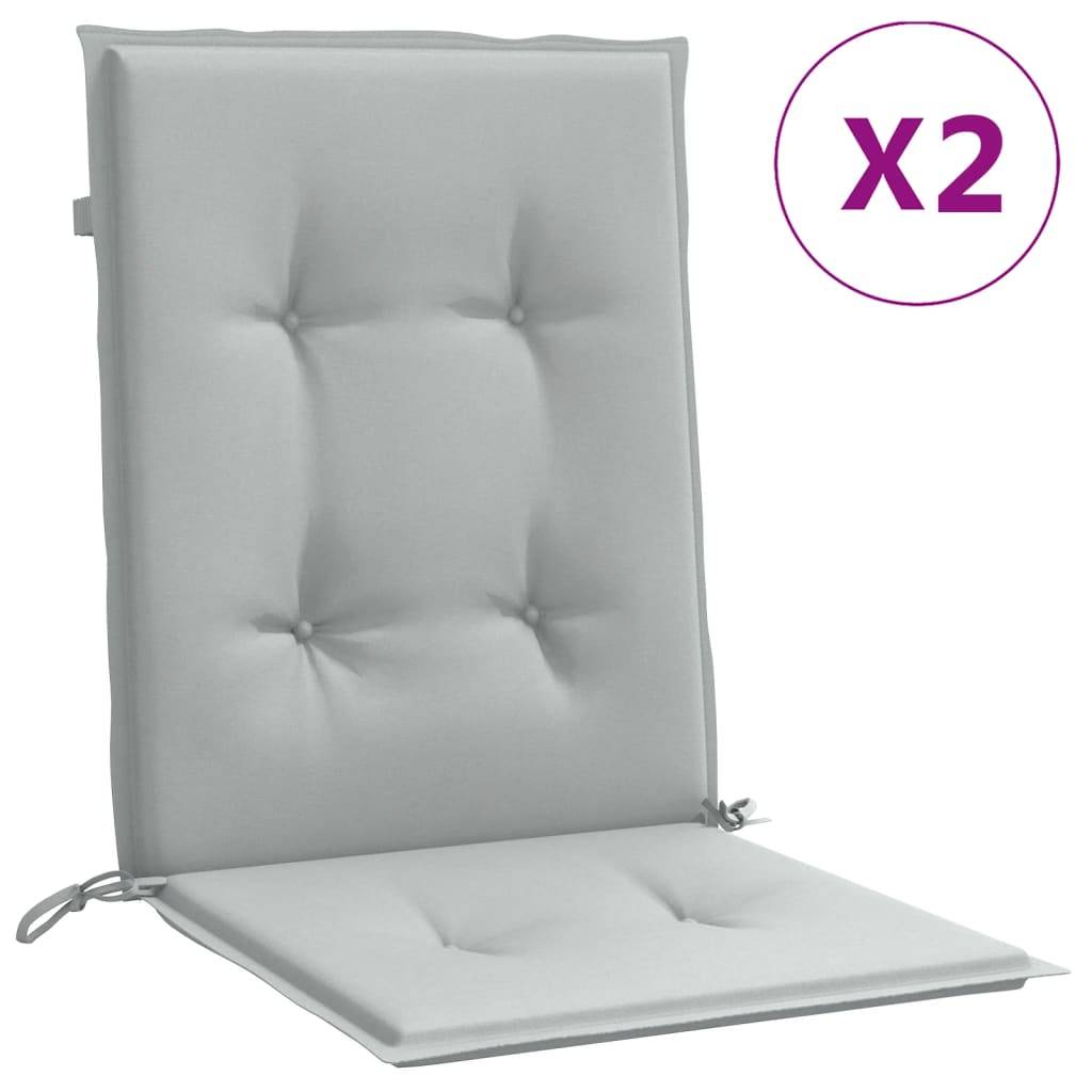ComfortXL - Lot de 2 Coussins Dossier Bas Polyester Anti-glisse pour Chaise de Jardin Gris Clair Mélangé 100x50cm – ComfortXL Outdoor Living - Image 2