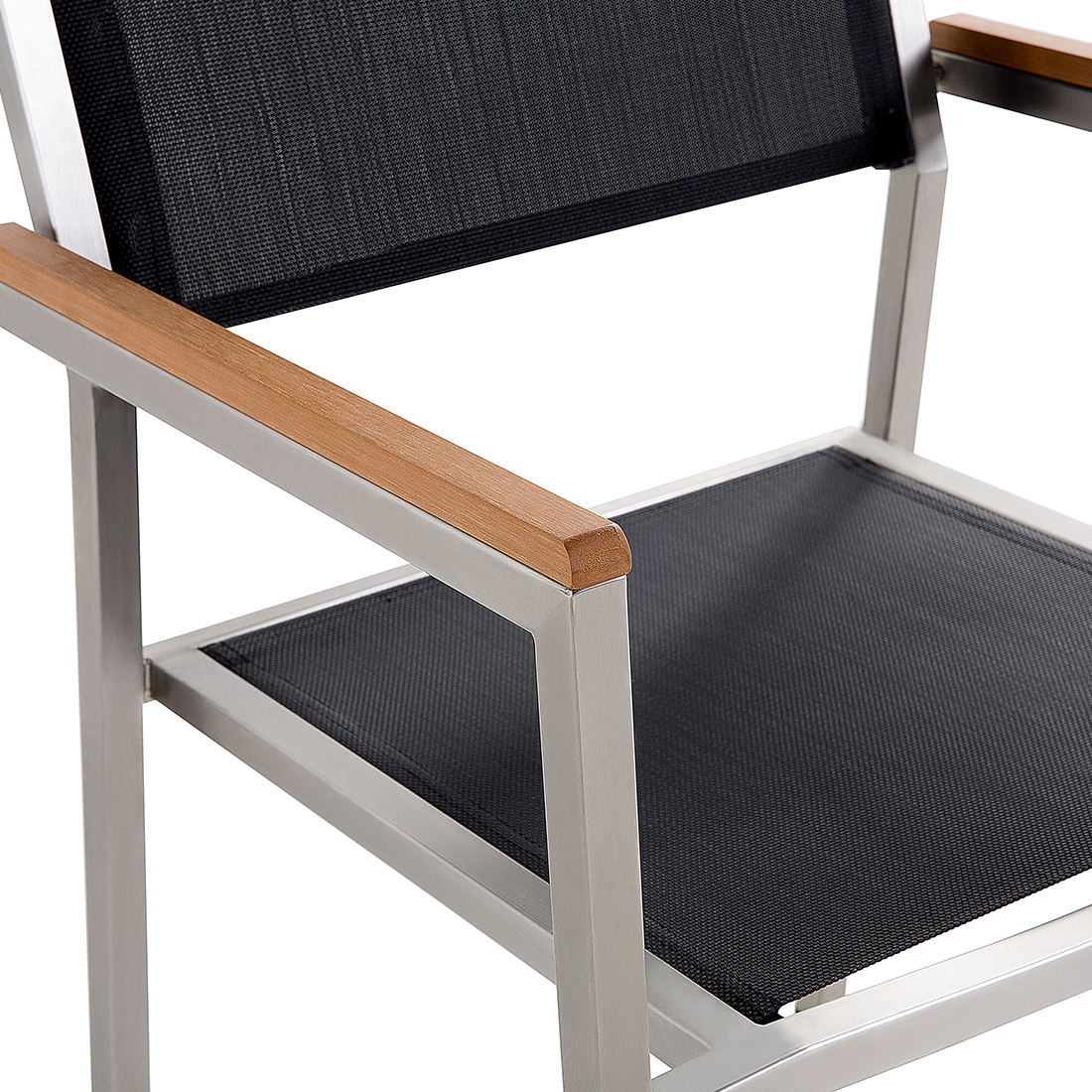 Beliani - Set de salle à manger, 4 Personnes Aluminium Gris/noir MALETTO/GROSSETO - Beliani - Image 10