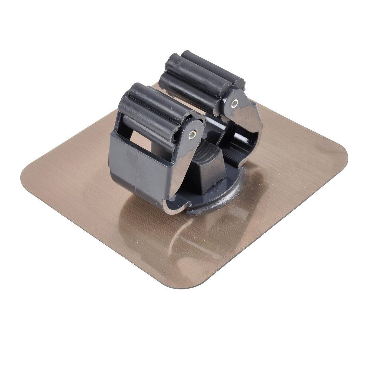 Paris Prix - Accroche Balai "Repositionnable" Anthracite