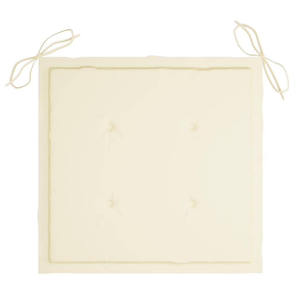 Vidaxl - Ensemble à manger d'extérieur pliable avec coussin 3 pcs-Salons de jardin Teck 665562 - Image 6