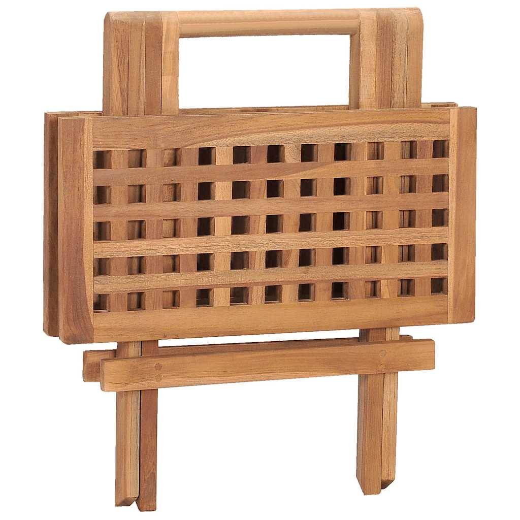 Vidaxl - Ensemble à manger d'extérieur pliable avec coussin 3 pcs-Salons de jardin Teck 665562 - Image 4