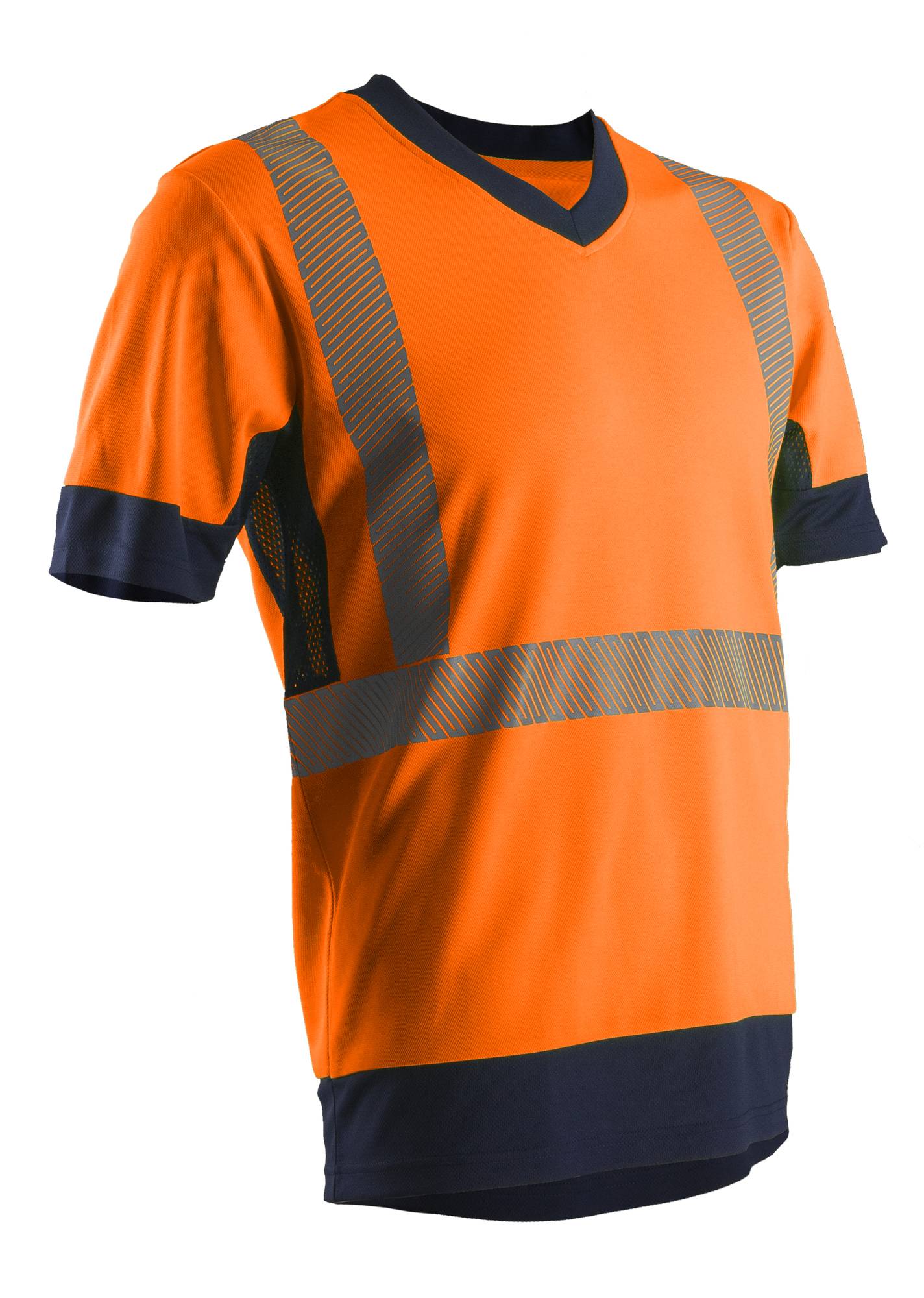 T-shirt KOMO orange haute visibilité col V manches courtes taille M - COVERGUARD - 7KOMOM - Image 1