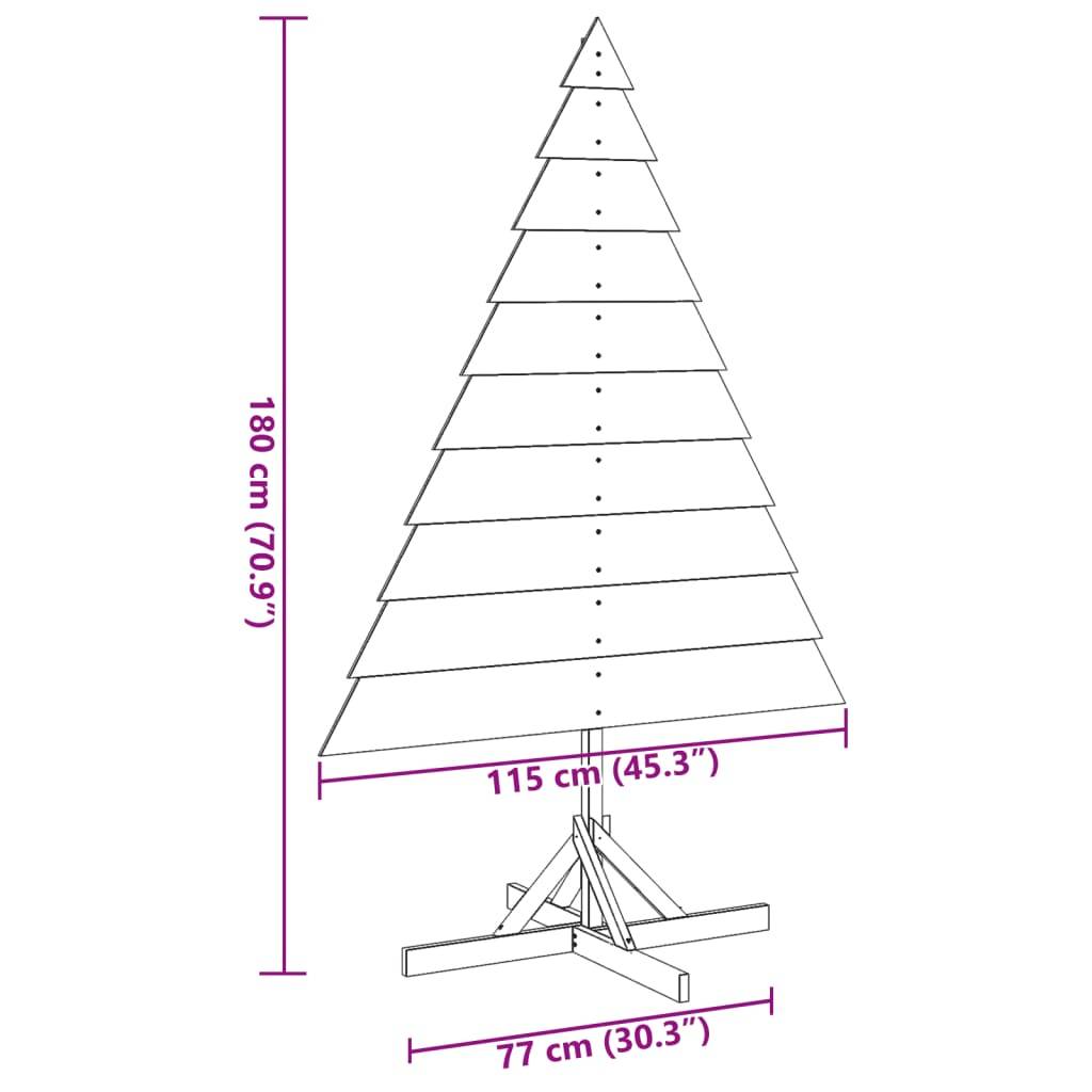 Grand Sapin de Noël en Bois Massif Décoration Rustique Intérieur/Extérieur 180 cm – ComfortXL Outdoor Living - Image 8