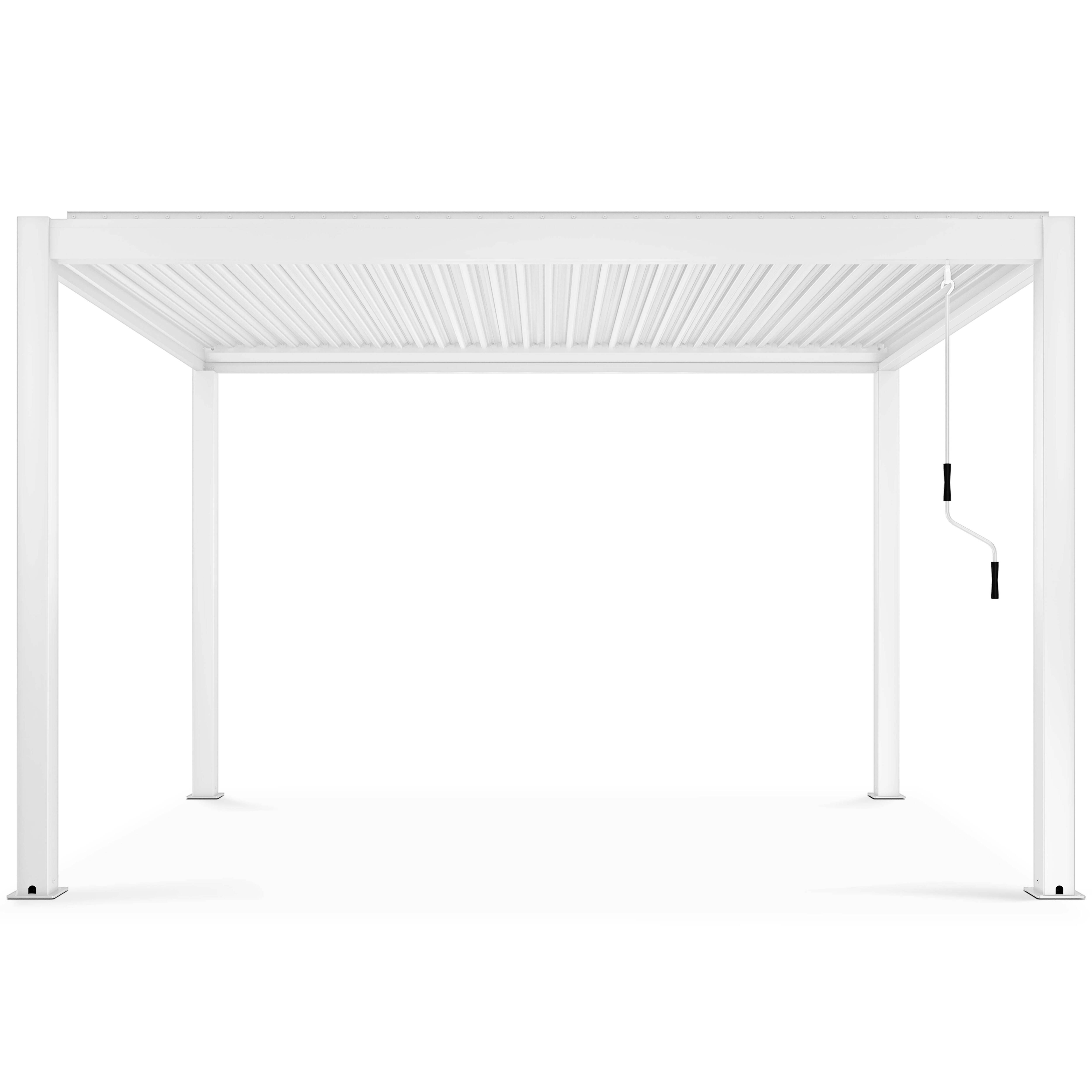 Oviala - Pergola bioclimatique blanche 3x4m autoportée avec 2 stores Athenes - Oviala - Image 6