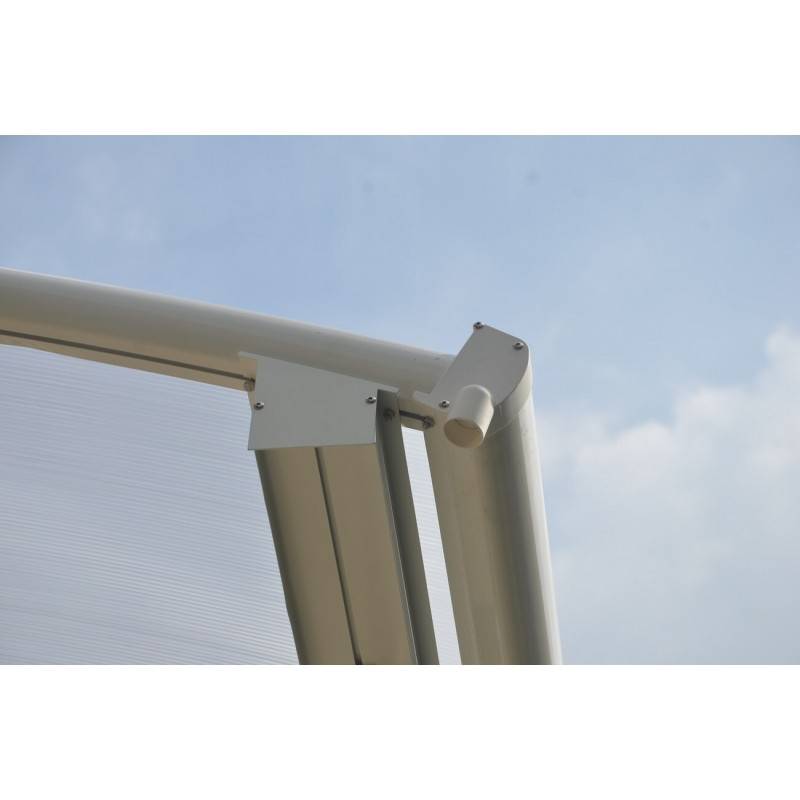Carport aluminium blanc 27,36 m² pour camping-car, toiture polycarbonate 6mm X-Metal - Image 5