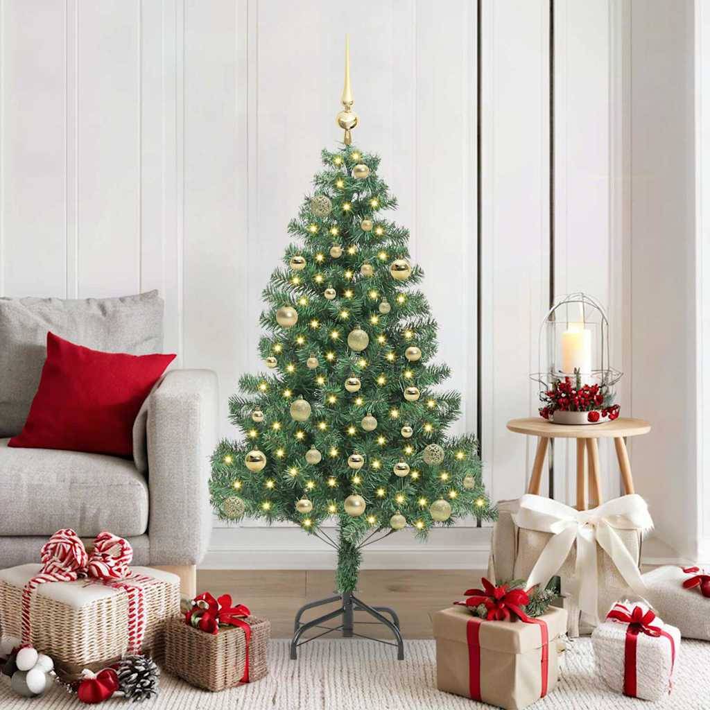 Sapin de Noël, Arbre de Noël avec 150 LED avec support Vert 150 cm PVC u3562q - Image 2